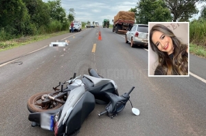 Estudante de Direito morre ao cair de moto e ser atropelada por carreta em Barra do Garças