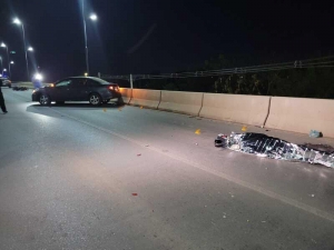 Motociclista sofre acidente e morre em viaduto de Cuiabá; veja vídeo