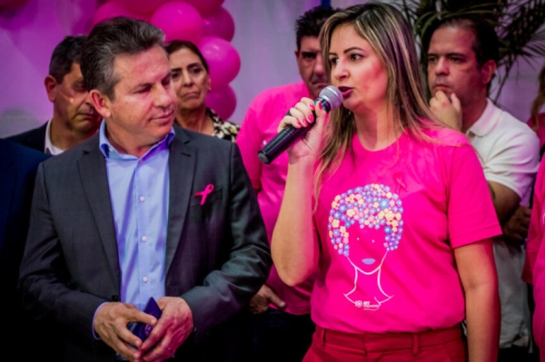 Mauro Mendes e Danielle Carmona Bertucini