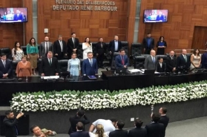 Posse de Mauro Mendes e Otaviano Pivetta