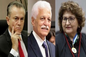 Desembargadores Orlando Perri, Paulo da Cunha, e Maria Aparecida Fago