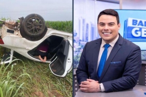Apresentador de TV Sinop capota indo ao velório da sobrinha em Sinop