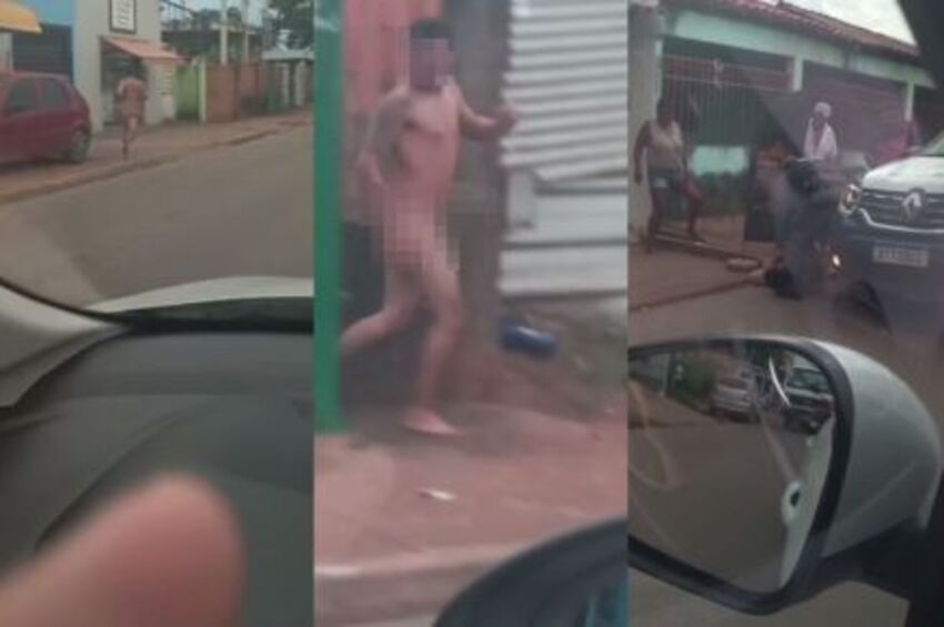 Homem corre nu por ruas de bairro Novo Paraíso, em Cuiabá
