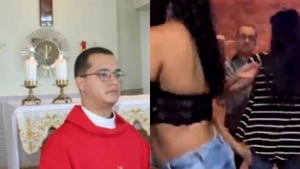 ‘Padre pagodeiro’ é flagrado dançando em bar e incomoda fiéis; veja vídeo