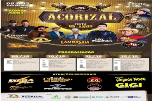Folder com programação do evento