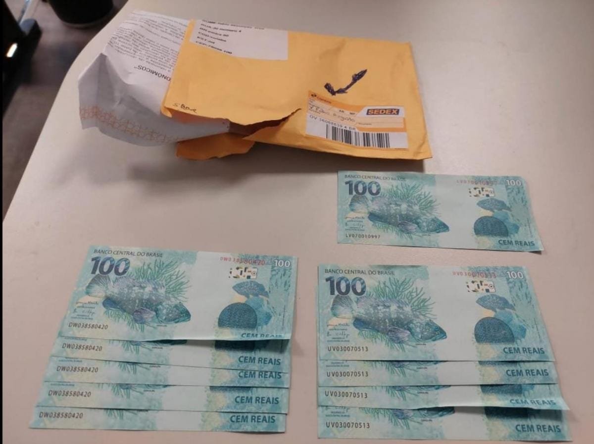 Morador de MT é preso ao receber R$ 1 mil em dinheiro falso pelo Correio