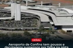 Voos suspensos no Aeroporto de Confins por falha na pista