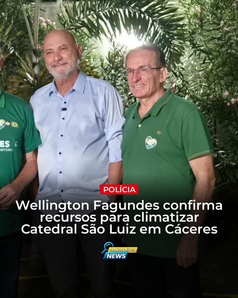 Wellington Fagundes garante recursos para climatizar catedral em Cáceres
