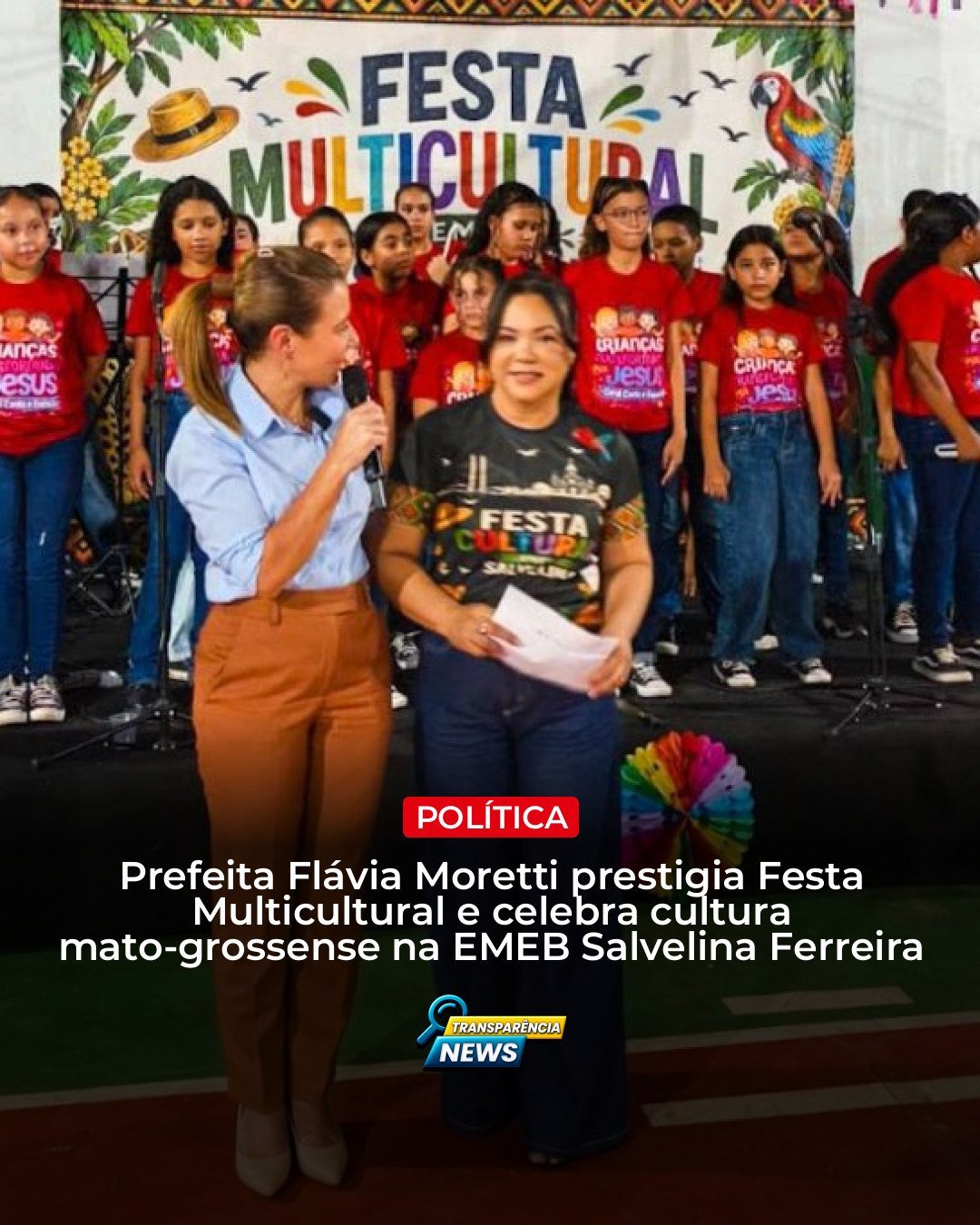 Prefeita Flávia Moretti prestigia Festa Multicultural em Várzea Grande
