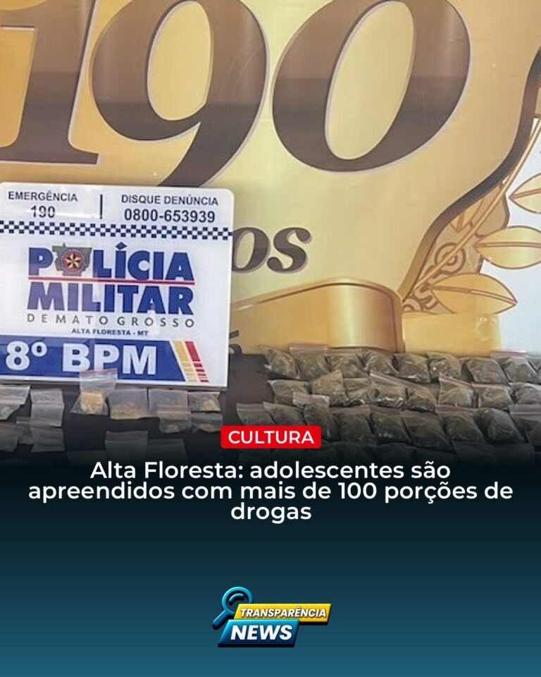 Adolescentes são apreendidos com drogas em Alta Floresta
