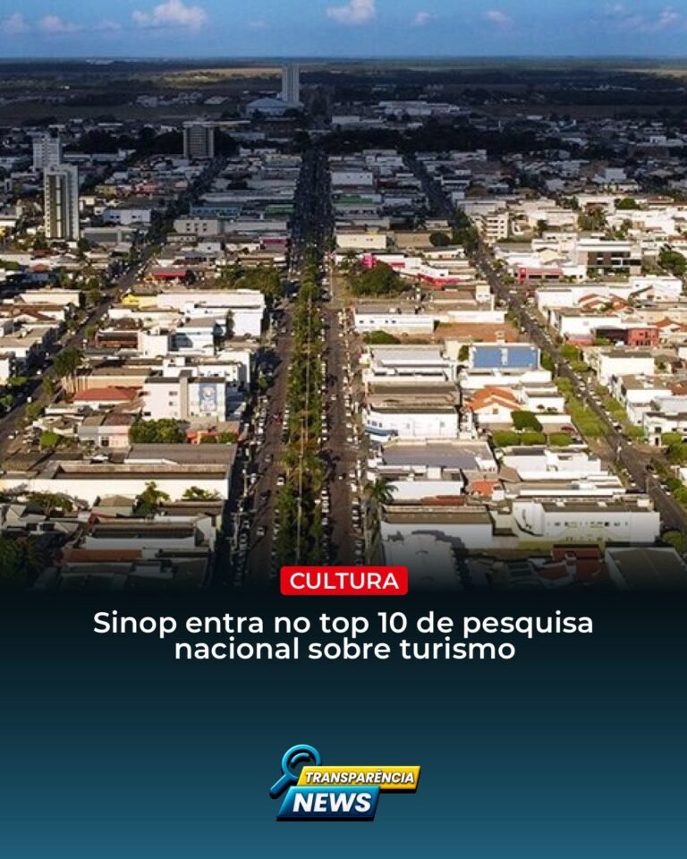 Sinop entra no top 10 de pesquisa nacional sobre turismo