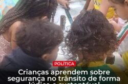 Alunos de CMEI aprendem sobre segurança no trânsito