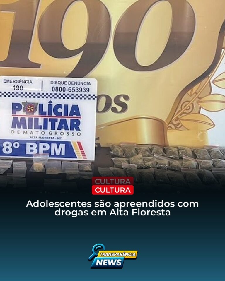 Adolescentes são apreendidos com drogas em Alta Floresta