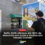 Refis 2026 oferece até 80% de desconto em Várzea Grande