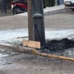 Homem fica ferido e veículos danificados após transformador explodir em Sorriso