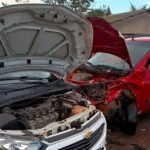 Três ficam feridos em colisão entre carros no Nortão