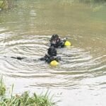 Corpo de Bombeiros retira carro que caiu em lago em Lucas do Rio Verde