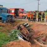 Batida entre caminhão e picape deixa dois mortos na rodovia BR-163 em MT durante esta manhã