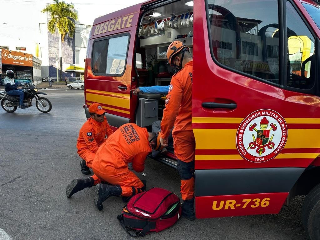 Bombeiros atendem três vítimas de acidentes com motocicletas em Cáceres e Poconé