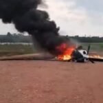 Ocupantes ateiam fogo em avião após pouso forçado por interceptação da FAB em MT