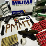 Polícia Militar apreende armas e mais de 300 munições após denúncia de violência doméstica