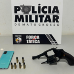 Força Tática prende três faccionados e apreende arma de fogo em Tangará da Serra