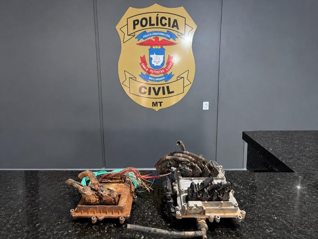Polícia Civil recupera módulos de caminhões avaliados em R$ 27 mil e prende suspeito em Alto Garças