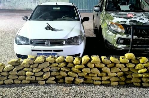 Condutor de carro carregado com drogas troca tiros com policiais do Gefron e acaba baleado em MT