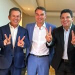 Após vencer Senado, Mauro Mendes se reúne com Flávio Bolsonaro em Brasília