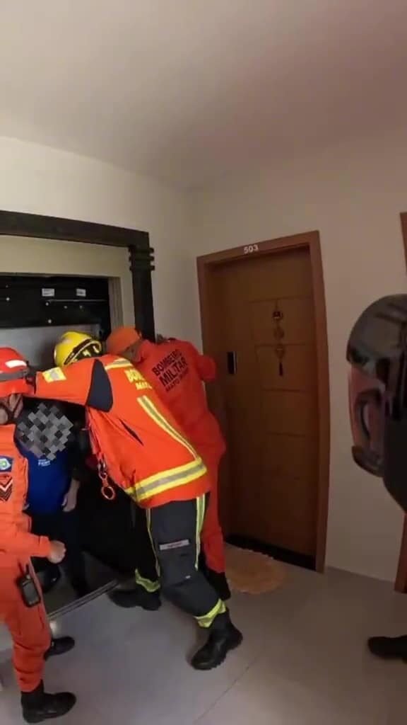 Duas pessoas ficam presas em elevadores após queda de energia em condomínio de Sorriso