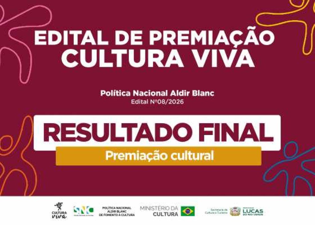 Lucas do Rio Verde publica resultado final do Edital de Premiação Cultura Viva  e fortalece a cultura comunitária com mais de R$ 154 mil