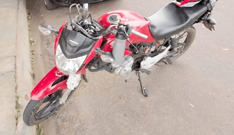 Entregador fica ferido após colisão entre moto e carro em bairro de Sinop