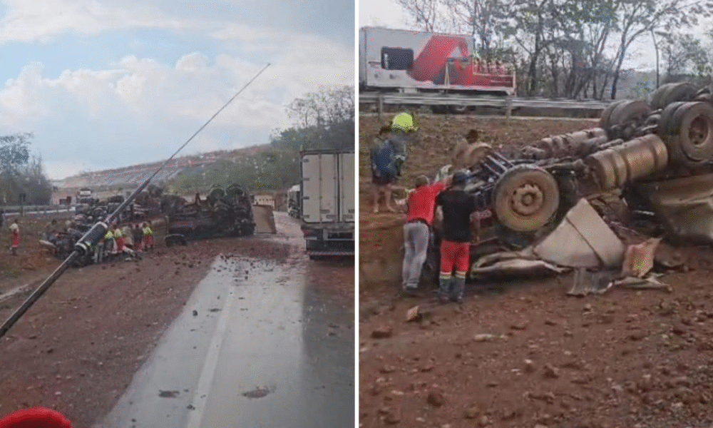Caminhoneiro morre ao capotar em rodovia federal de MT