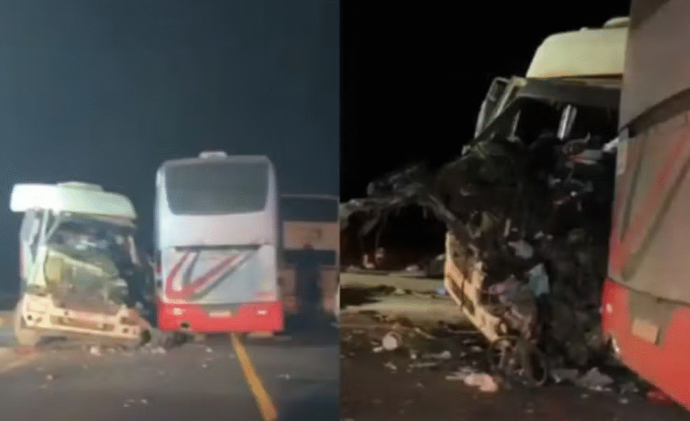 VÍDEO: Caminhão se envolve acidente com ônibus de estudantes na BR-163 em MT