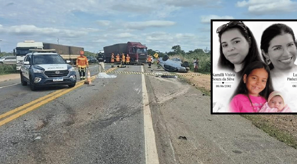 Avó, mãe e netas morrem após acidente de carro na BR-364 em MT