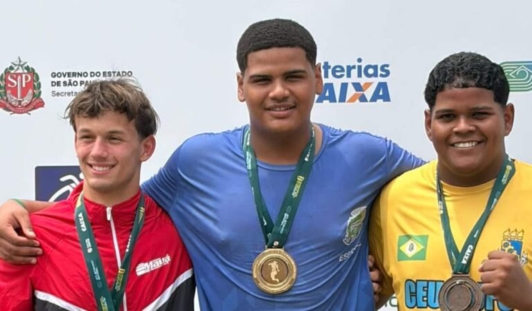 Jovem atleta de Sinop vence prova do arremesso de peso em competição nacional