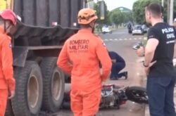 Jovem morre em acidente entre moto e caminhão em Mato Grosso