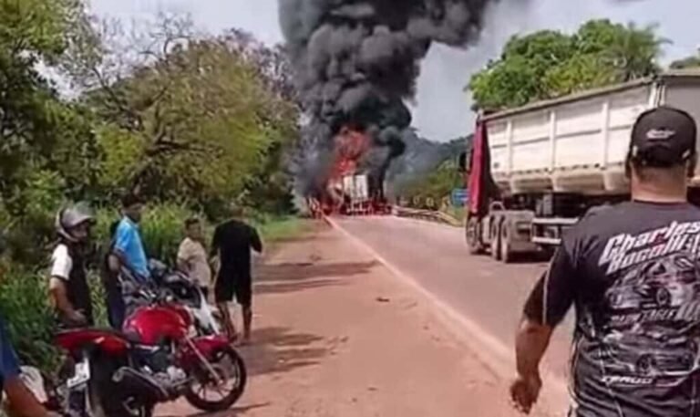 Morto na colisão de carretas que pegaram fogo residia no Nortão; outra vítima sem identificação