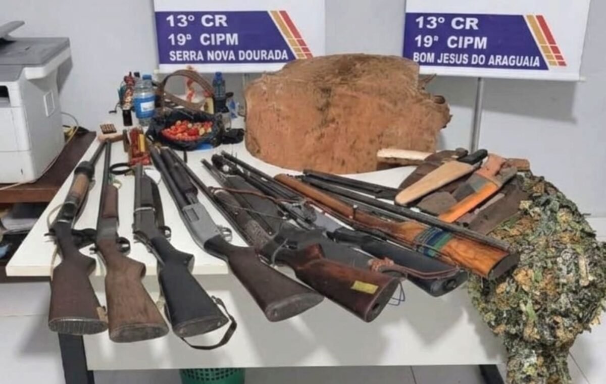 PM apreende oito armas após denúncia de agressão e ameaça de morte em Mato Grosso