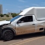 Sinop: carro atinge parede de empresa após colidir com furgão; um ferido