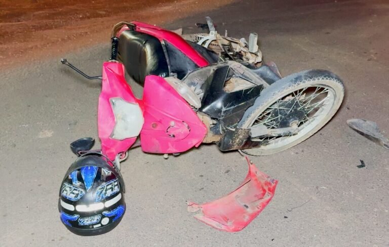 Sinop: motociclista tem fratura após colisão de carro e moto na MT-140