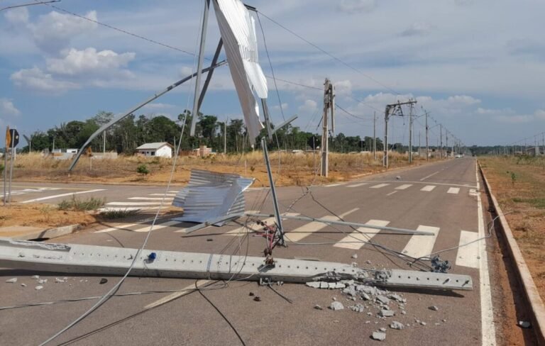 Temporais causaram queda de 464 postes em Mato Grosso nos últimos dez dias
