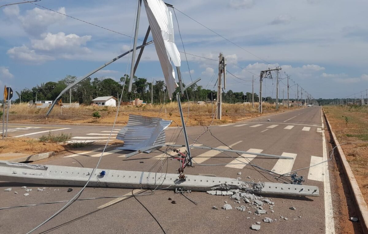 Temporais causaram queda de 464 postes em Mato Grosso nos últimos dez dias
