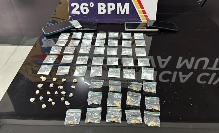 Três são detidos com porções de cocaína e pasta-base em Nova Mutum
