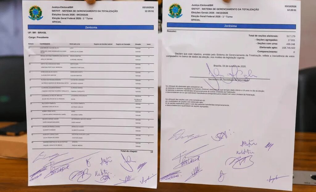 TSE emite Zerézima e testa sistemas eleitorais antes do 1º turno